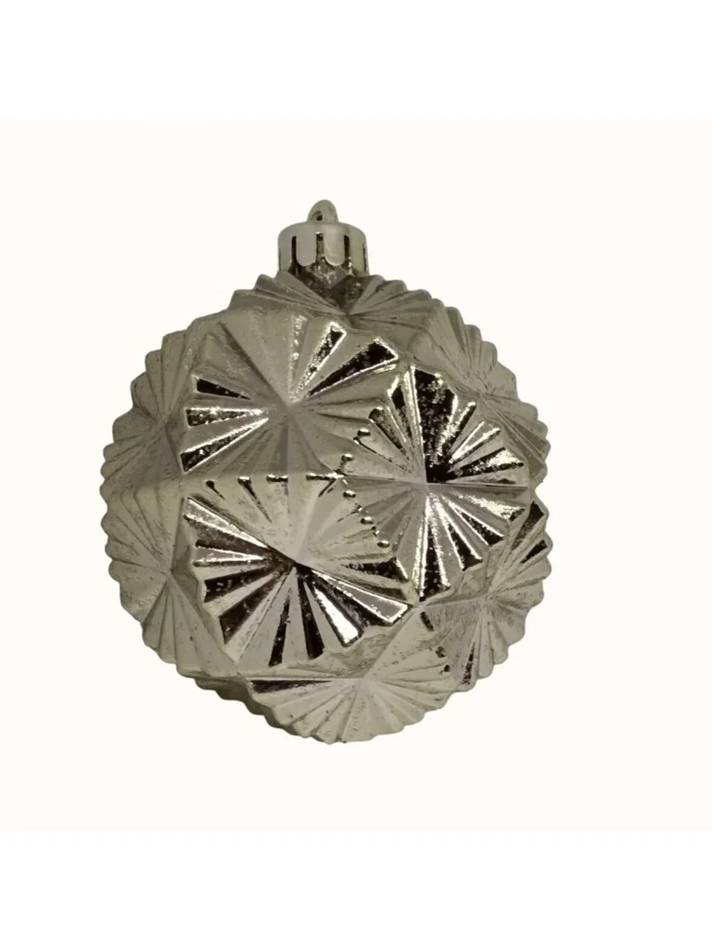 Shatterproof Gold Christmas Ornament Modern Prism Design